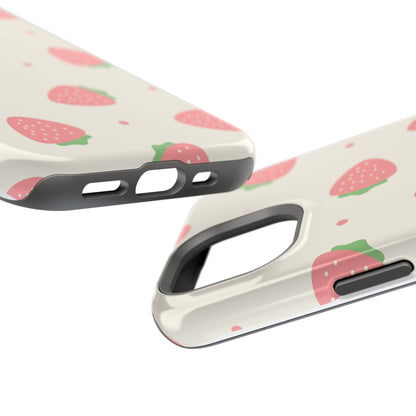 Strawberry Pattern Impact-Resistant Phone Case