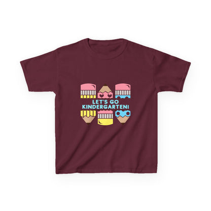 Kids Tee — "Let's Go Kindergarten" Back-to-School Pencil Graphic