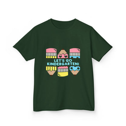 Kids Tee — "Let's Go Kindergarten" Back-to-School Pencil Graphic
