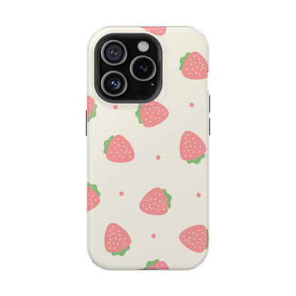 Strawberry Pattern Impact-Resistant Phone Case