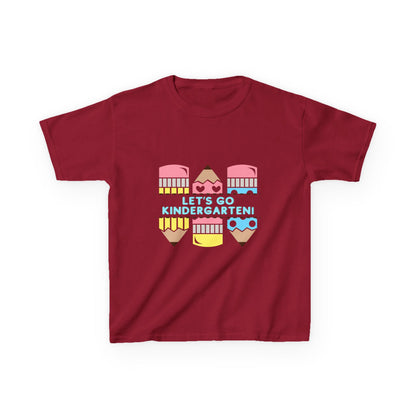 Kids Tee — "Let's Go Kindergarten" Back-to-School Pencil Graphic