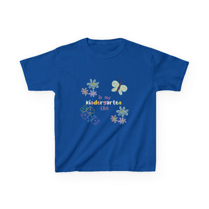 Kindergarten Era Kids T‑Shirt — Cute Butterfly & Crayon Back-to-School Tee