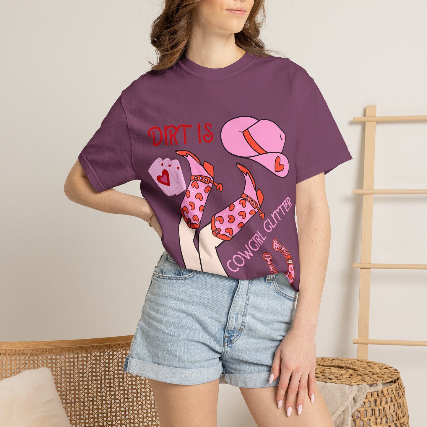 Cowgirl Glitter T-Shirt — "Dirt Is Cowgirl Glitter" Pink Western Tee
