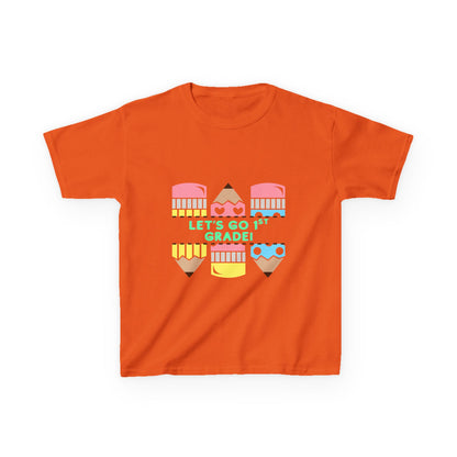 Kids T-Shirt — "Let's Go to 1st Grade" Cute Pencil Back-to-School Tee