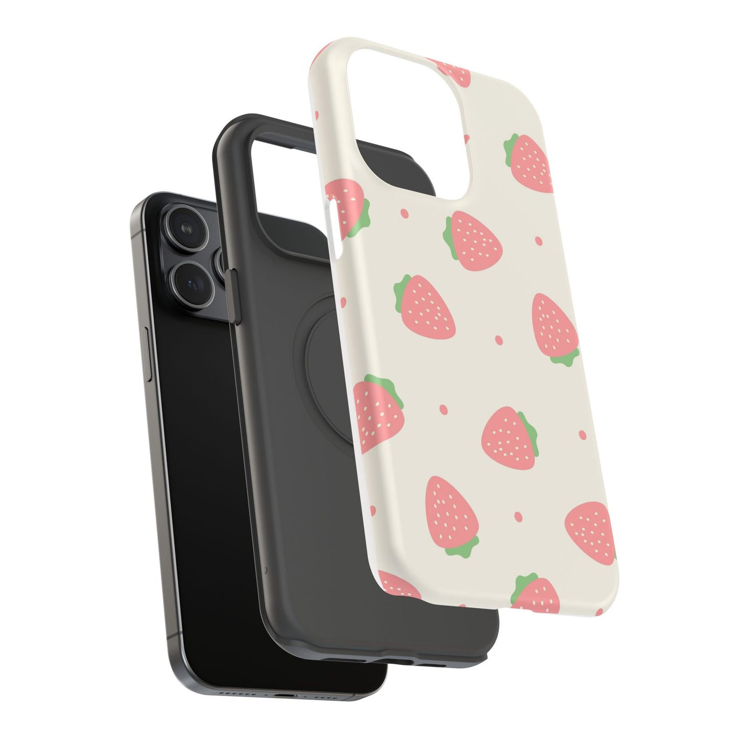 Strawberry Pattern Impact-Resistant Phone Case