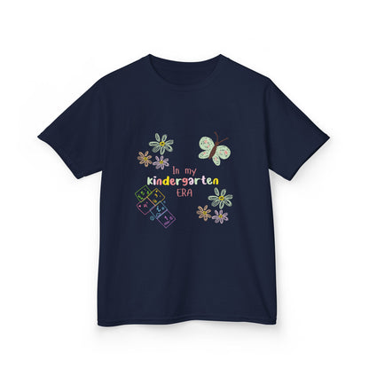 Kindergarten Era Kids T‑Shirt — Cute Butterfly & Crayon Back-to-School Tee