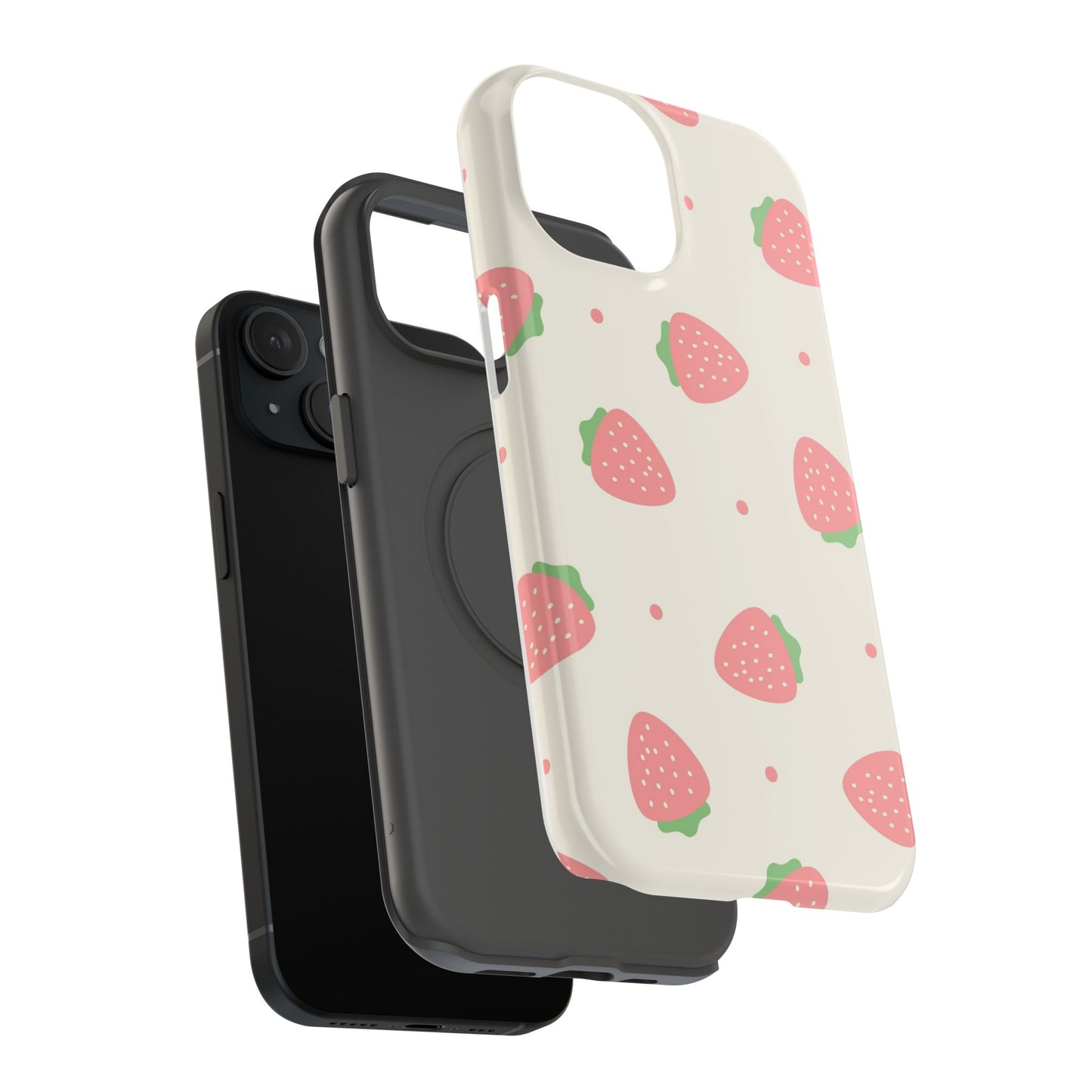 Strawberry Pattern Impact-Resistant Phone Case