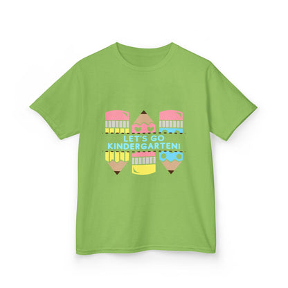 Kids Tee — "Let's Go Kindergarten" Back-to-School Pencil Graphic