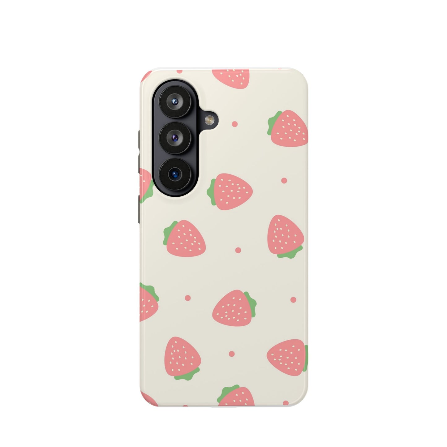 Strawberry Pattern Impact-Resistant Phone Case