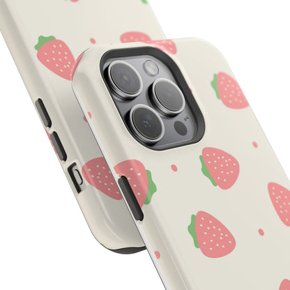Strawberry Pattern Impact-Resistant Phone Case
