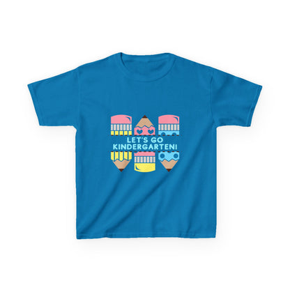 Kids Tee — "Let's Go Kindergarten" Back-to-School Pencil Graphic