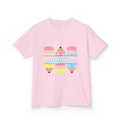 Kids Tee — "Let's Go Kindergarten" Back-to-School Pencil Graphic