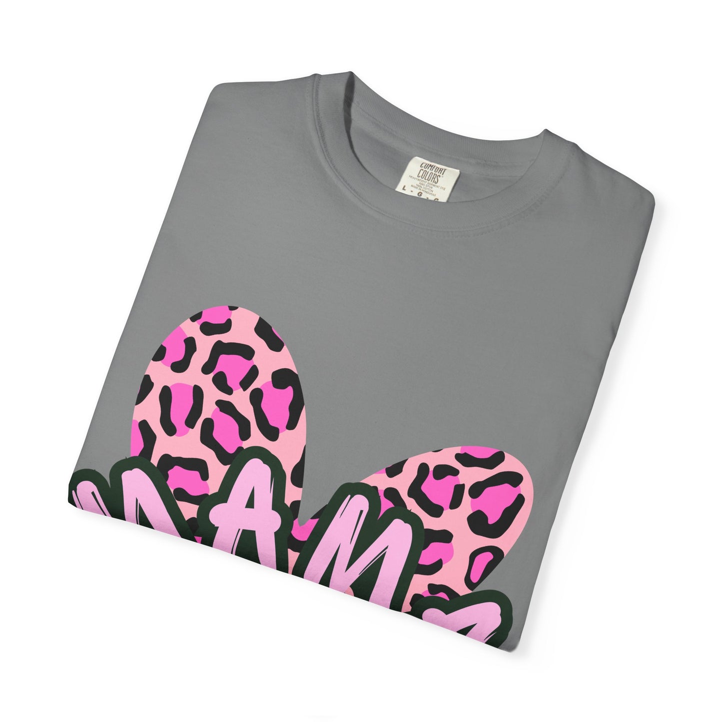 Mama Pink Leopard Heart T-Shirt