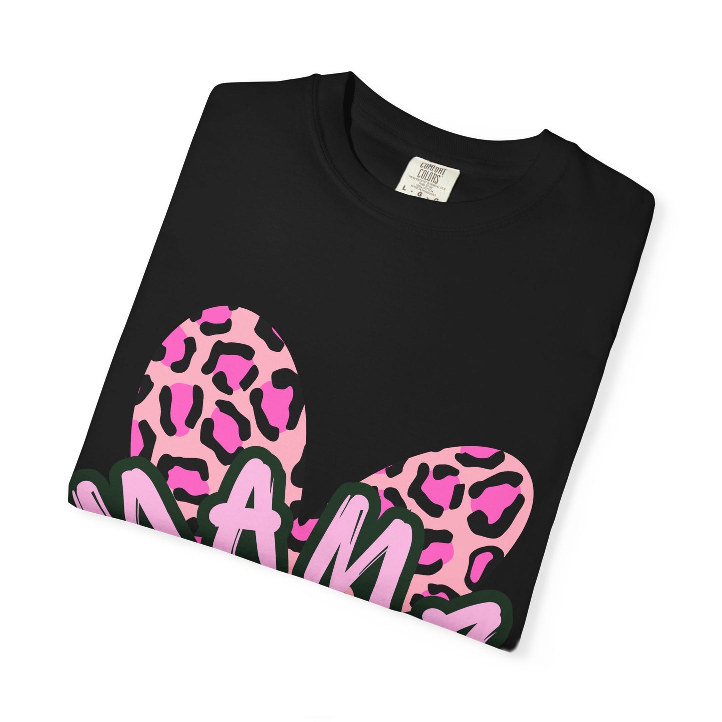Mama Pink Leopard Heart T-Shirt