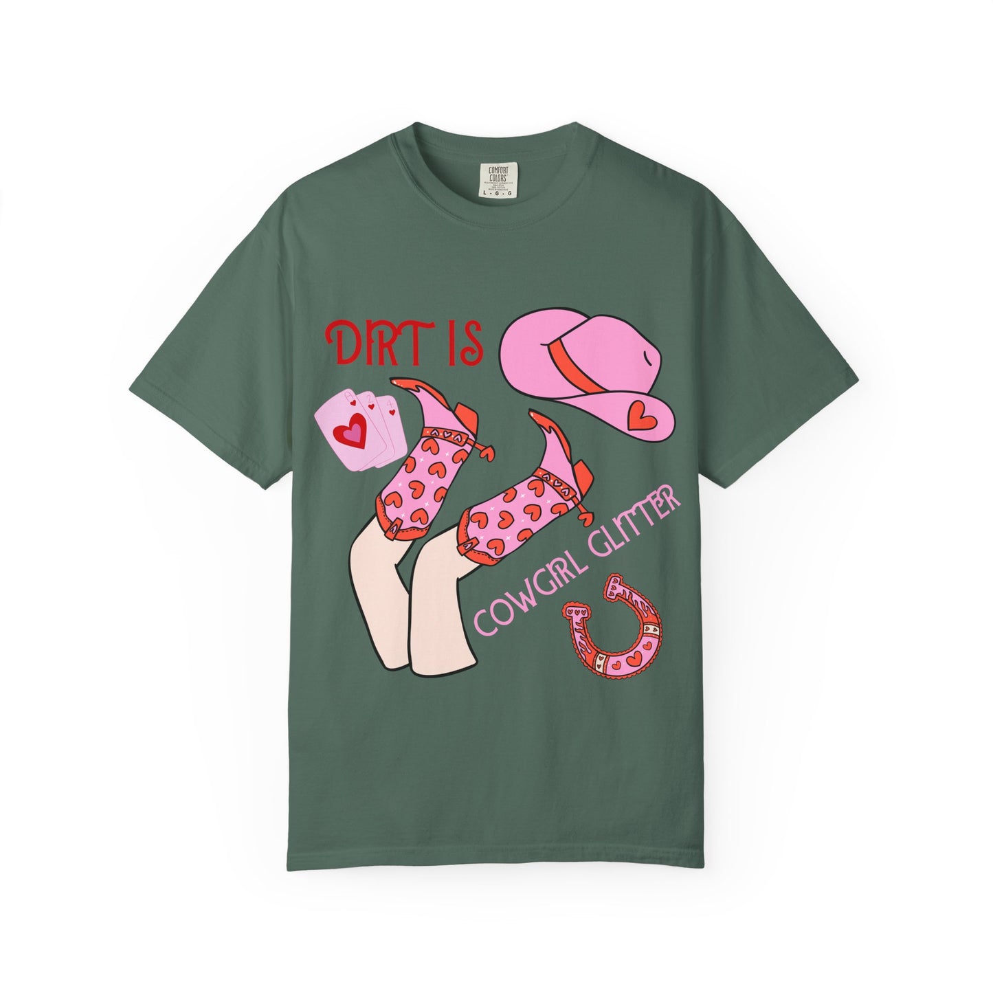 Cowgirl Glitter T-Shirt — "Dirt Is Cowgirl Glitter" Pink Western Tee