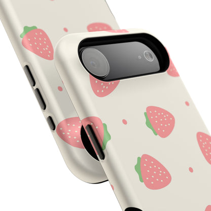 Strawberry Pattern Impact-Resistant Phone Case