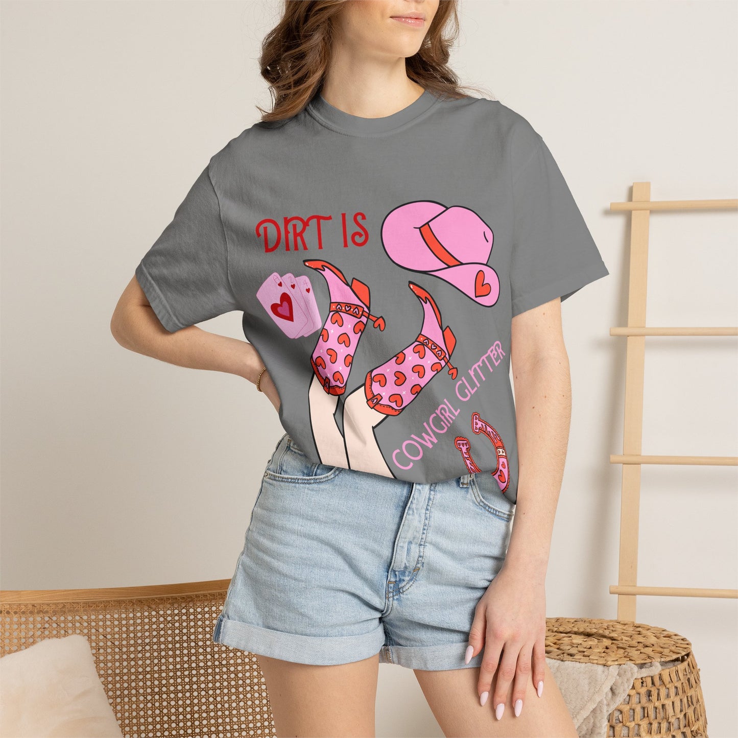 Cowgirl Glitter T-Shirt — "Dirt Is Cowgirl Glitter" Pink Western Tee