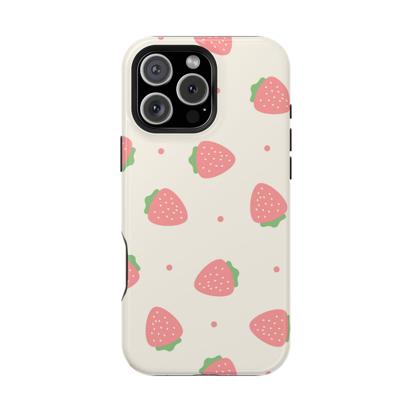 Strawberry Pattern Impact-Resistant Phone Case