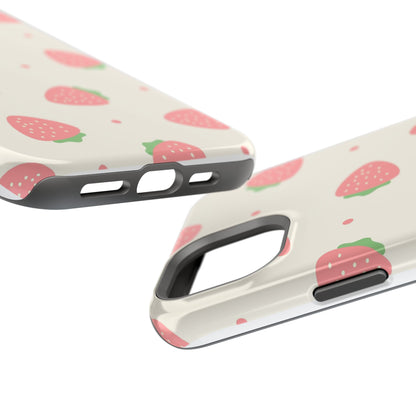 Strawberry Pattern Impact-Resistant Phone Case