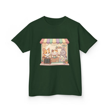 Kids Tee — Cute Animal Bakery Cartoon Graphic