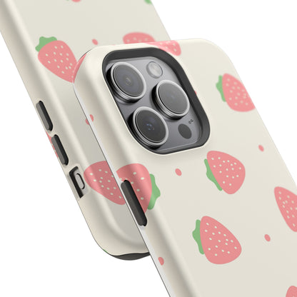 Strawberry Pattern Impact-Resistant Phone Case