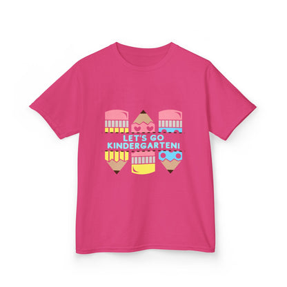 Kids Tee — "Let's Go Kindergarten" Back-to-School Pencil Graphic