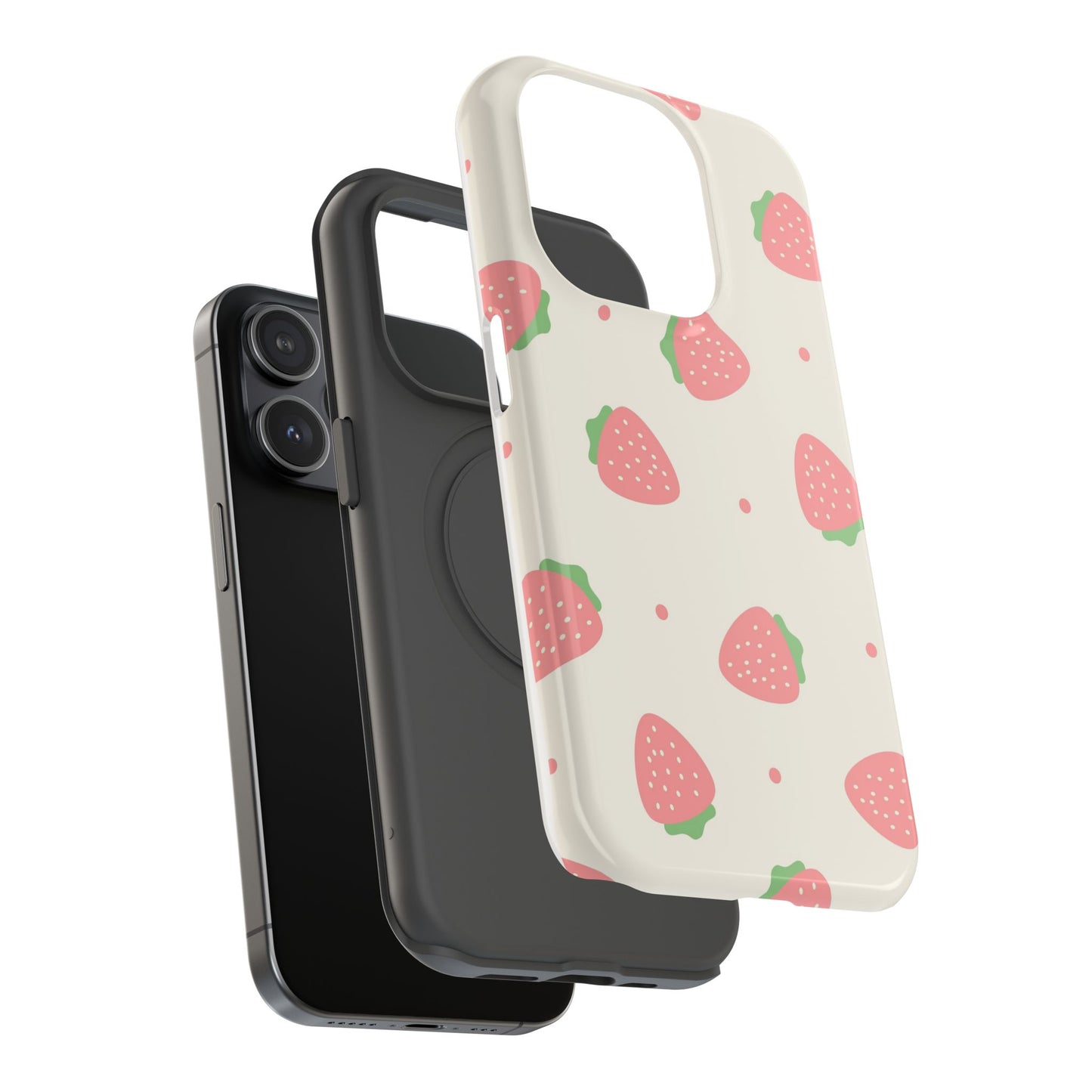 Strawberry Pattern Impact-Resistant Phone Case