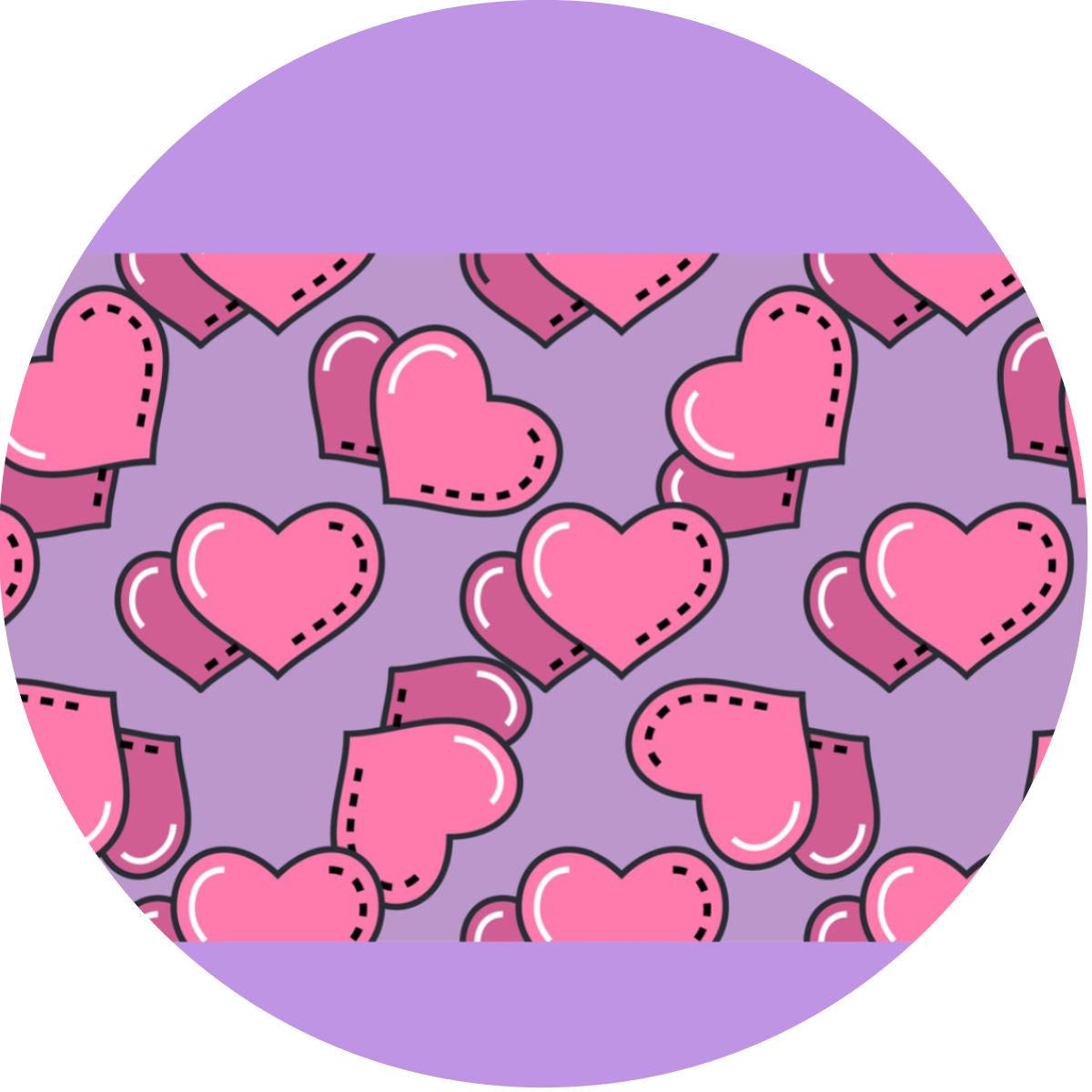Bao Bun Squishy Purple Hearts