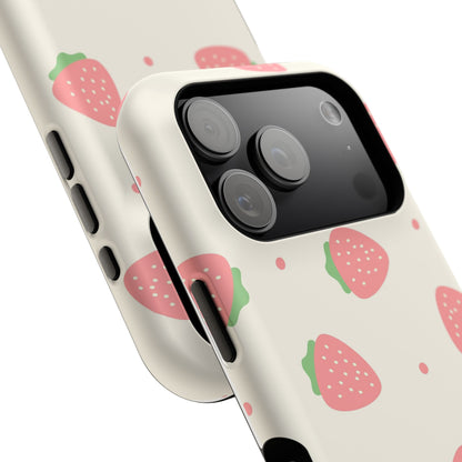 Strawberry Pattern Impact-Resistant Phone Case