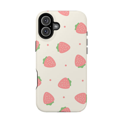 Strawberry Pattern Impact-Resistant Phone Case