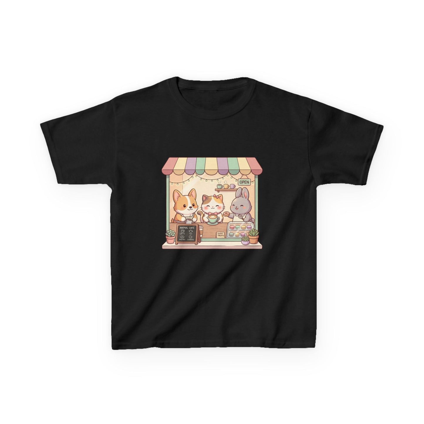 Kids Tee — Cute Animal Bakery Cartoon Graphic