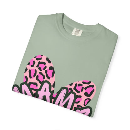 Mama Pink Leopard Heart T-Shirt