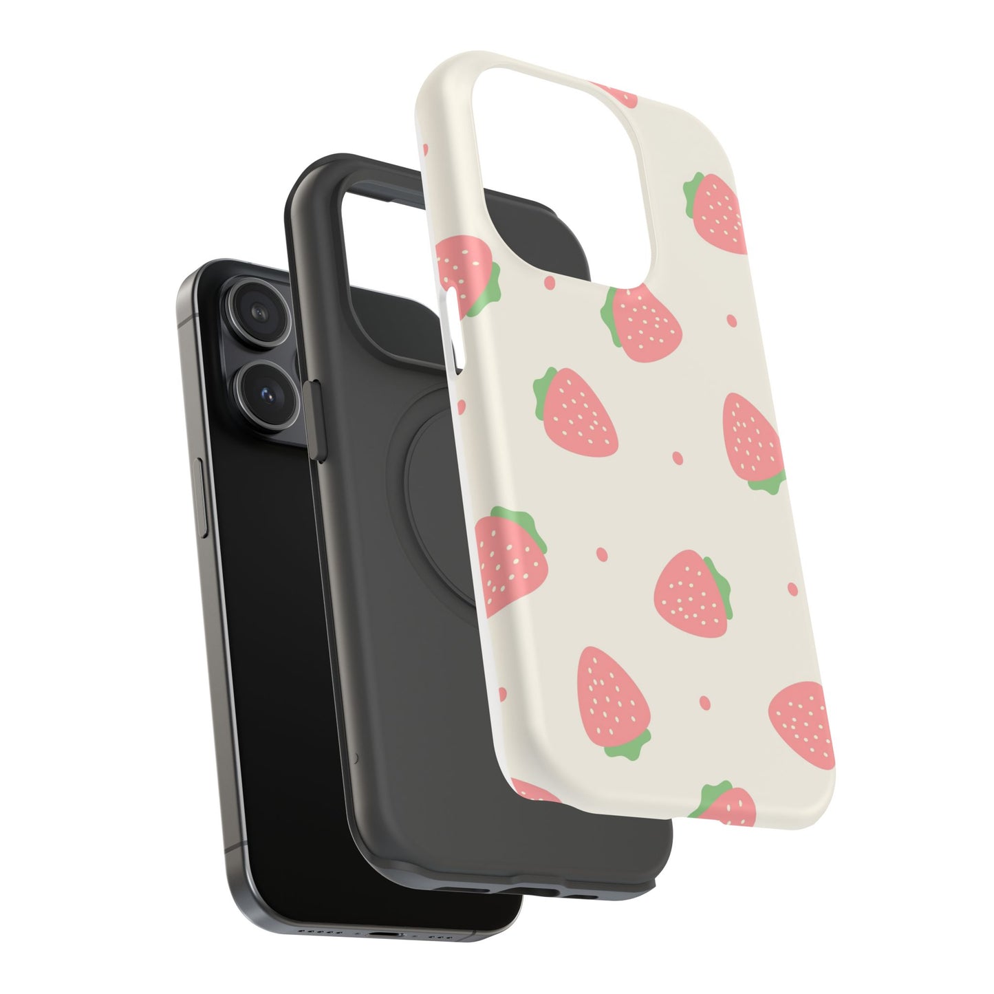 Strawberry Pattern Impact-Resistant Phone Case