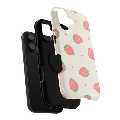 Strawberry Pattern Impact-Resistant Phone Case