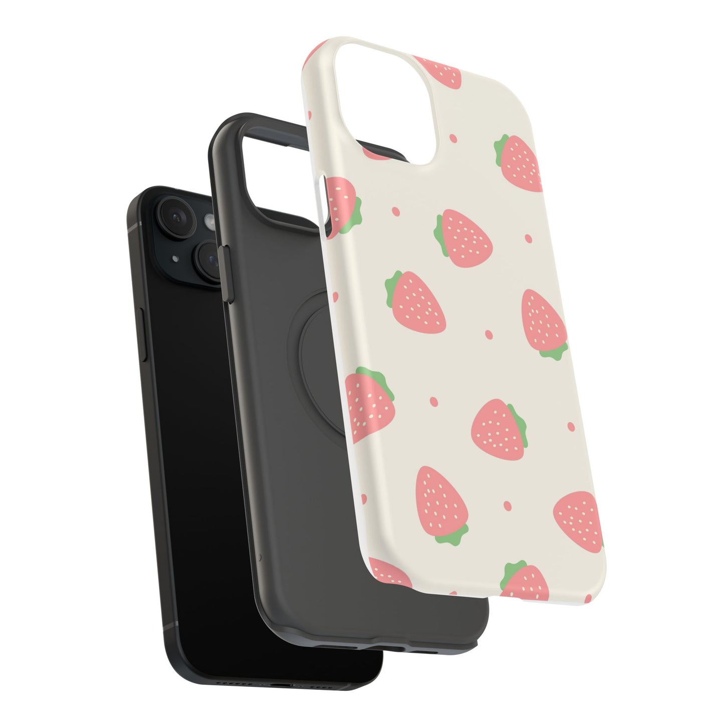 Strawberry Pattern Impact-Resistant Phone Case