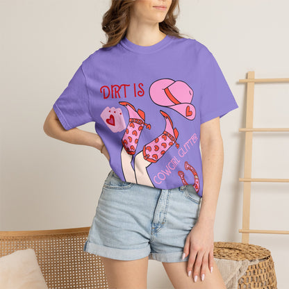 Cowgirl Glitter T-Shirt — "Dirt Is Cowgirl Glitter" Pink Western Tee