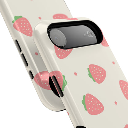 Strawberry Pattern Impact-Resistant Phone Case