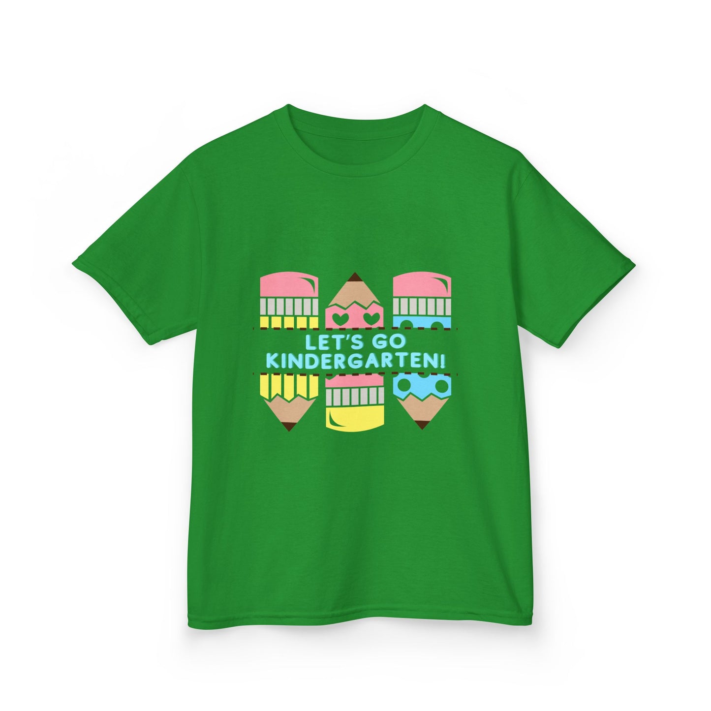 Kids Tee — "Let's Go Kindergarten" Back-to-School Pencil Graphic