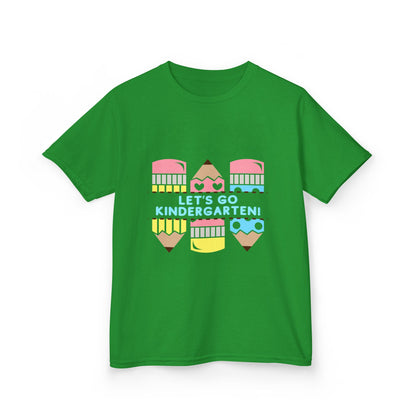Kids Tee — "Let's Go Kindergarten" Back-to-School Pencil Graphic