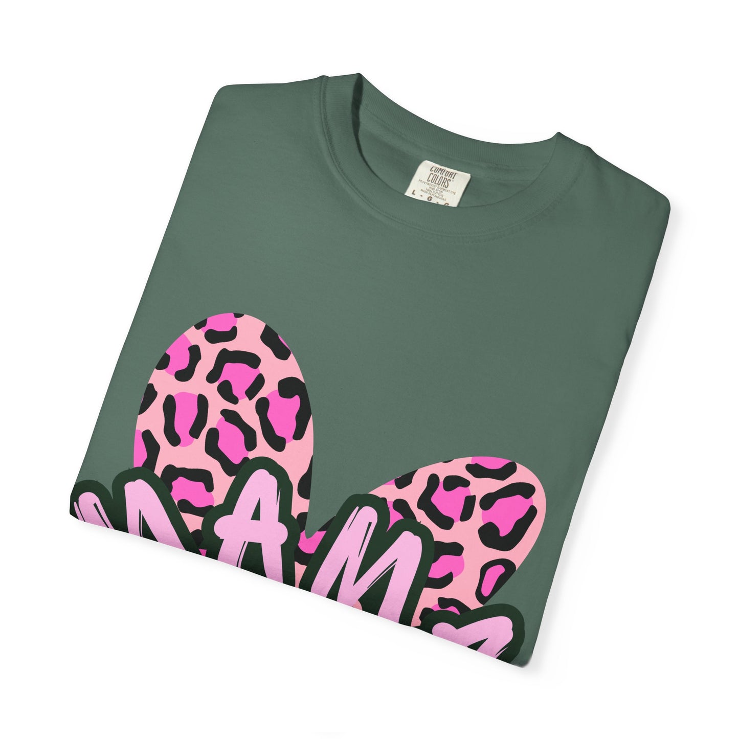 Mama Pink Leopard Heart T-Shirt