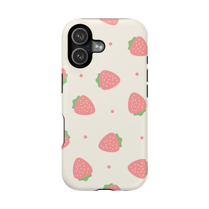 Strawberry Pattern Impact-Resistant Phone Case