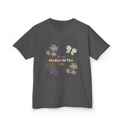 Kindergarten Era Kids T‑Shirt — Cute Butterfly & Crayon Back-to-School Tee