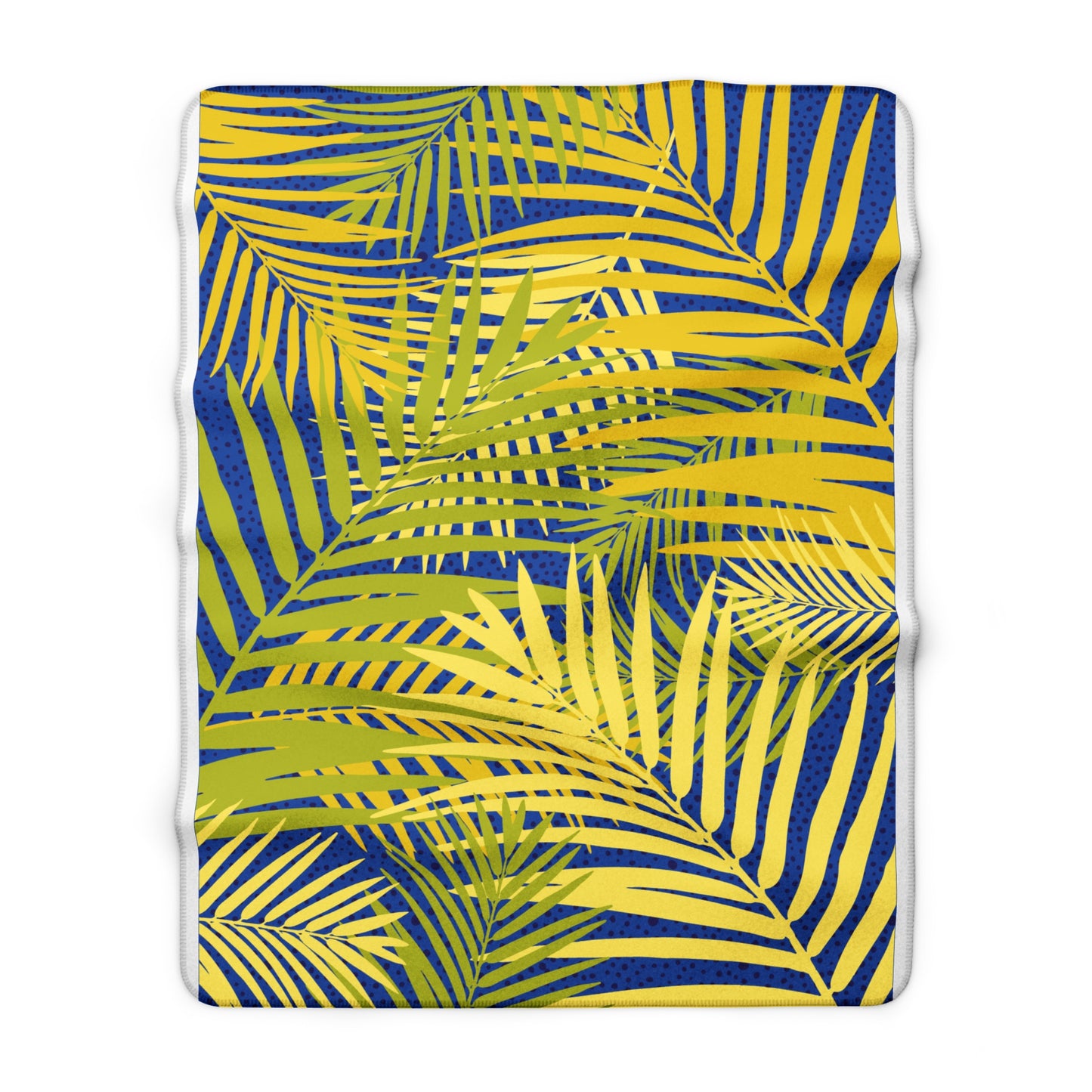 Tropical Palm Sherpa Fleece Blanket