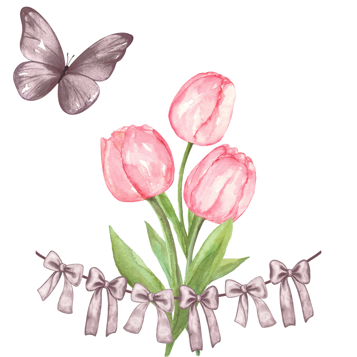 Butterfly and Roses PNG